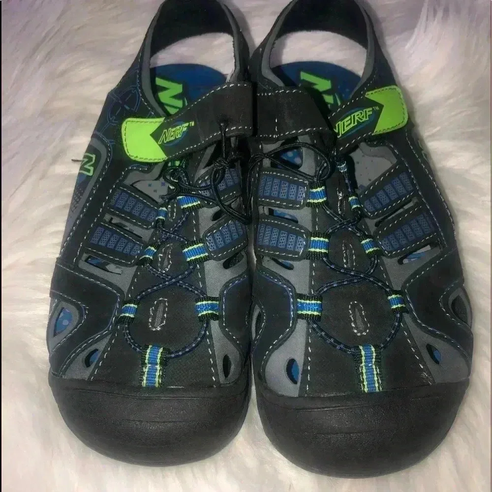 Nerf blue and black boys water sandals